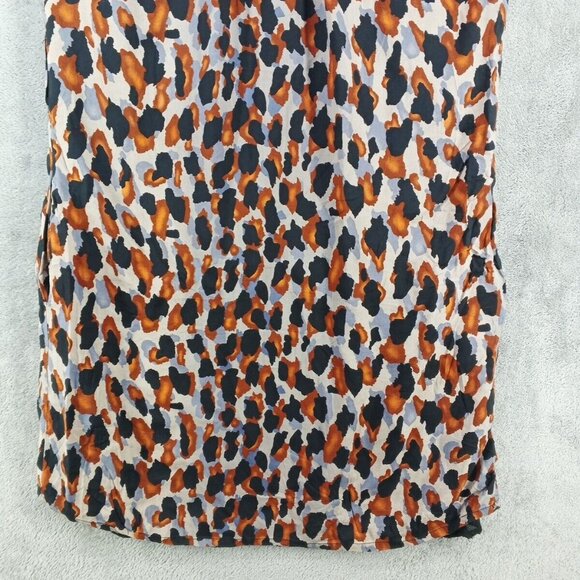 SIMONE D. Short Tank Dress Size M 100% Viscose Multicolor Print w/ Black Lining - Picture 3 of 14